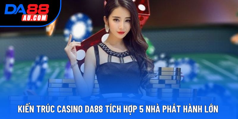 Kiến trúc Casino DA88 tích hợp 5 nhà phát hành lớn 